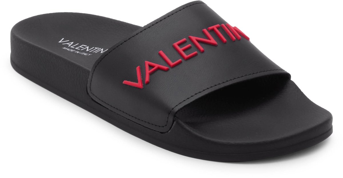 VALENTINO Heren Slipper Maat 41 - Zwart / Rood