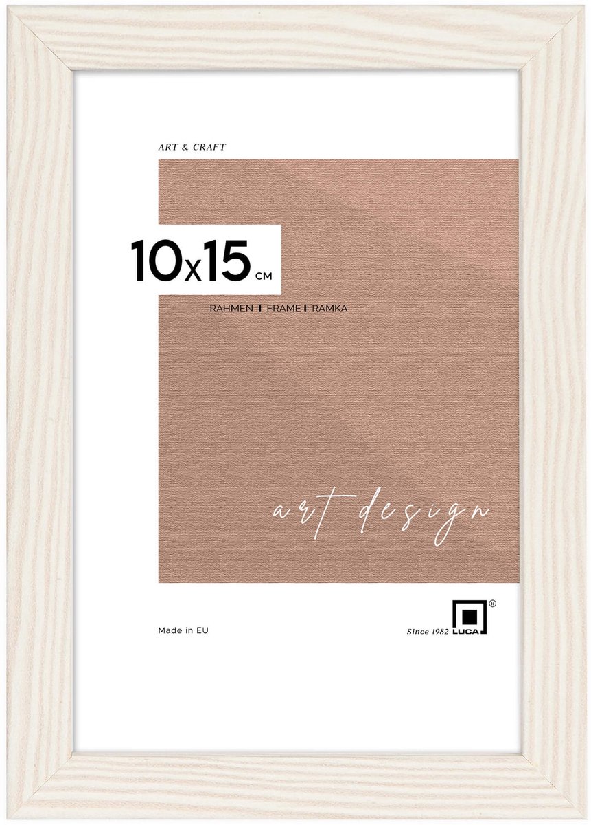 Witte fotolijst 10x15 cm met verweerde look - MDF