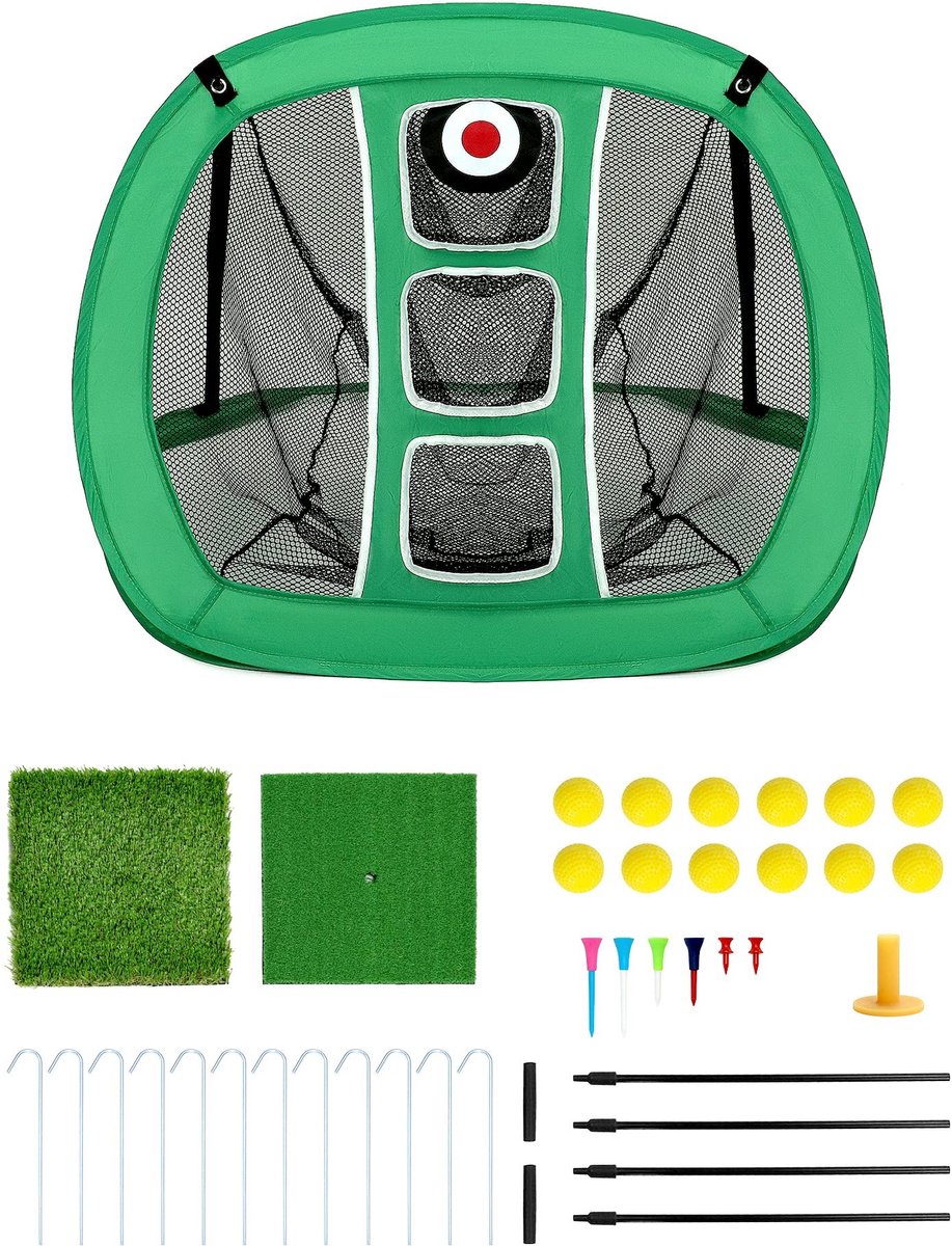 Solidchoice - Golf Trainingsnet met 12 Ballen en Accessoires
