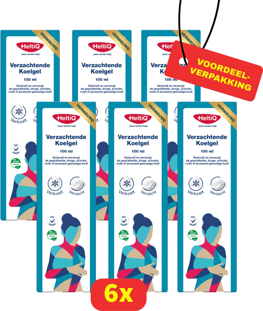 Heltiq - verzachtende koelgel - 6x 100 ML - Voordeelverpakking!