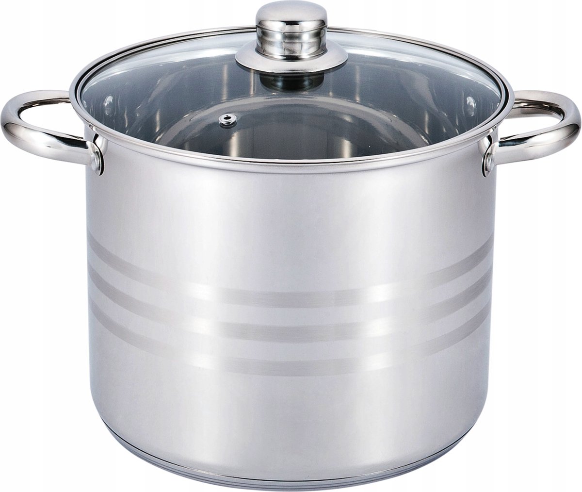RVS Kookpan 10,6L met Deksel - Geschikt voor Inductie & Gas