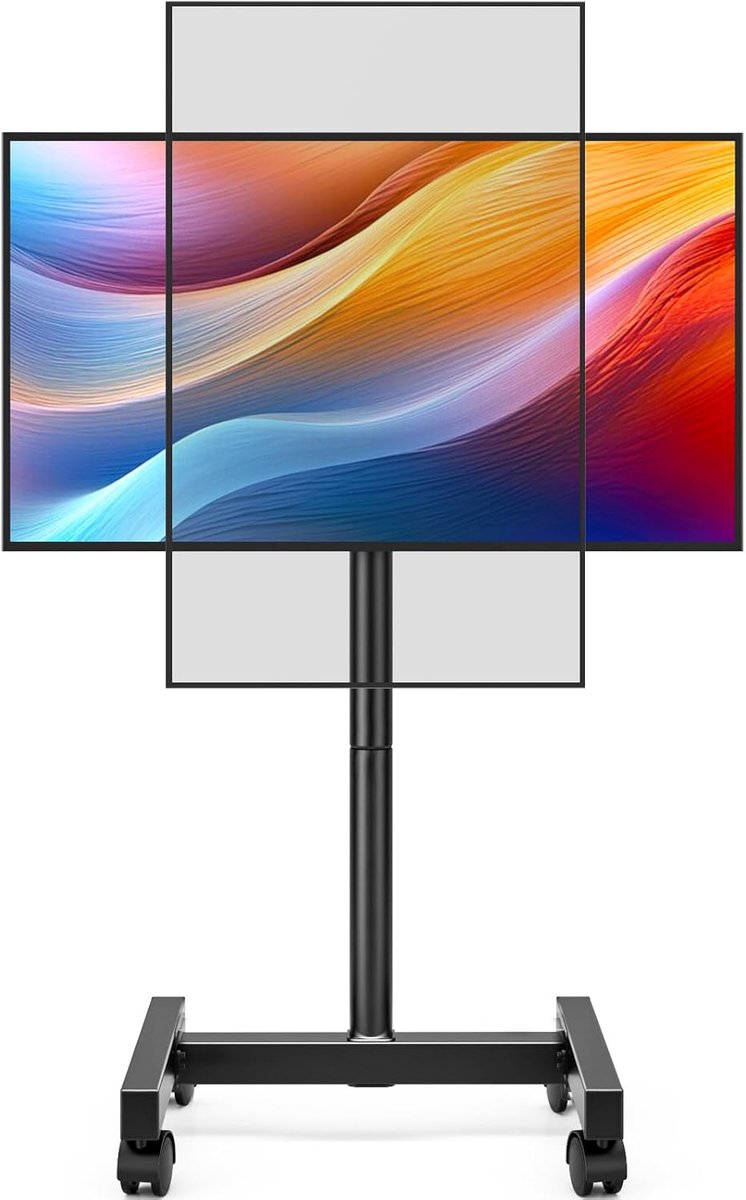 TV stand met hoogteverstelling - stevige tafel-TV standaard - slimme kabelbeheer - ideaal voor elke woonkamer - SnelShoppen