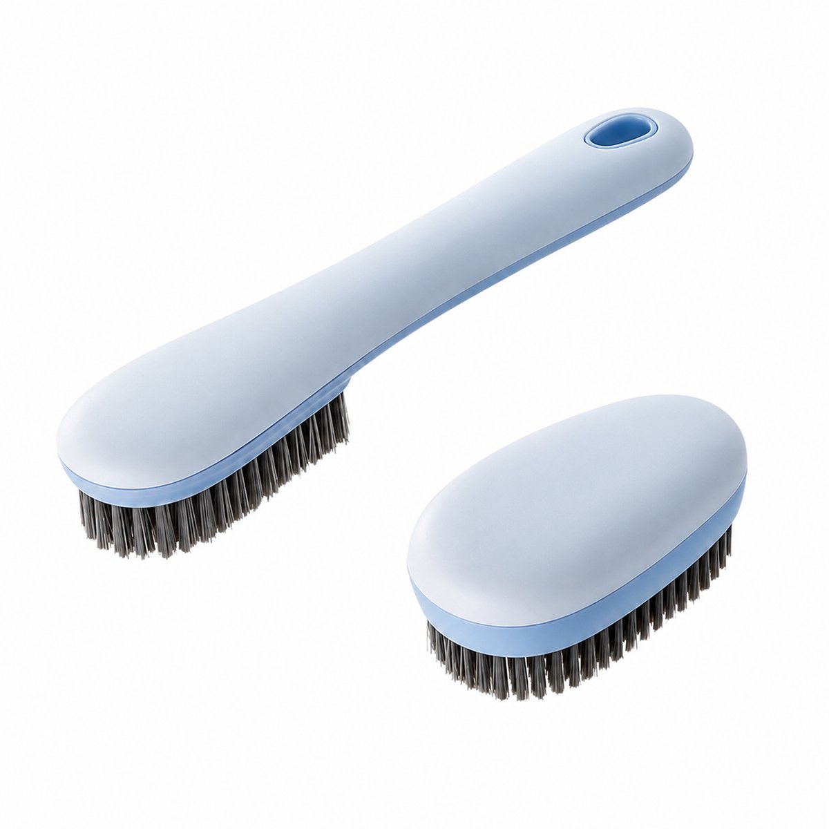 Ulisem - Schoenborstel Set 2 Stuks – Kledingborstel met Zachte Borstelharen – Multifunctionele Reinigingsborstel voor Schoenen, Kleding, Stof & Textiel – Huishoudelijke Schoonmaakborstel - blauw