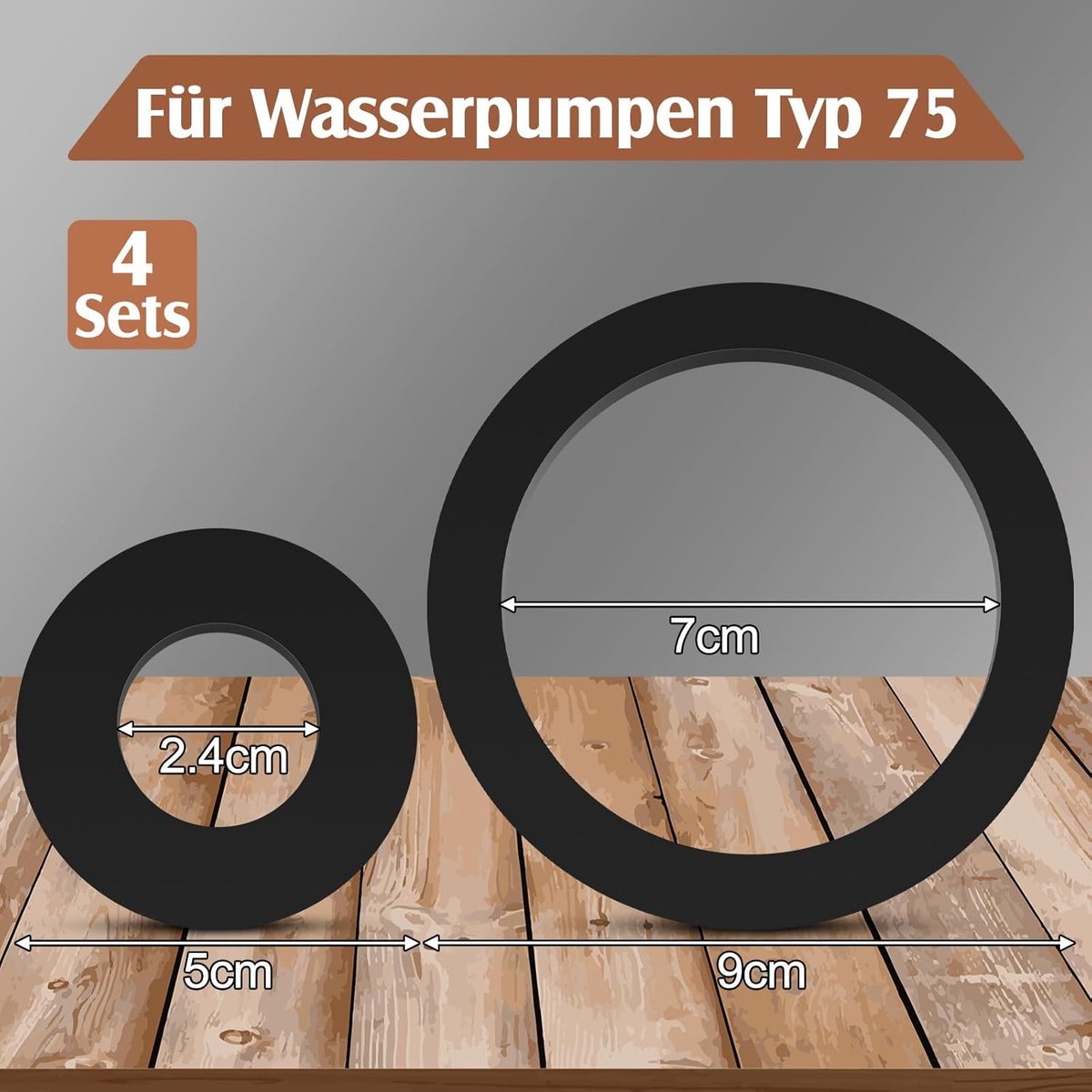 O-Ringen set 4 stuks - Siliconen afdichtingen - Geschikt voor handpompen en waterpompen - SnelShoppen