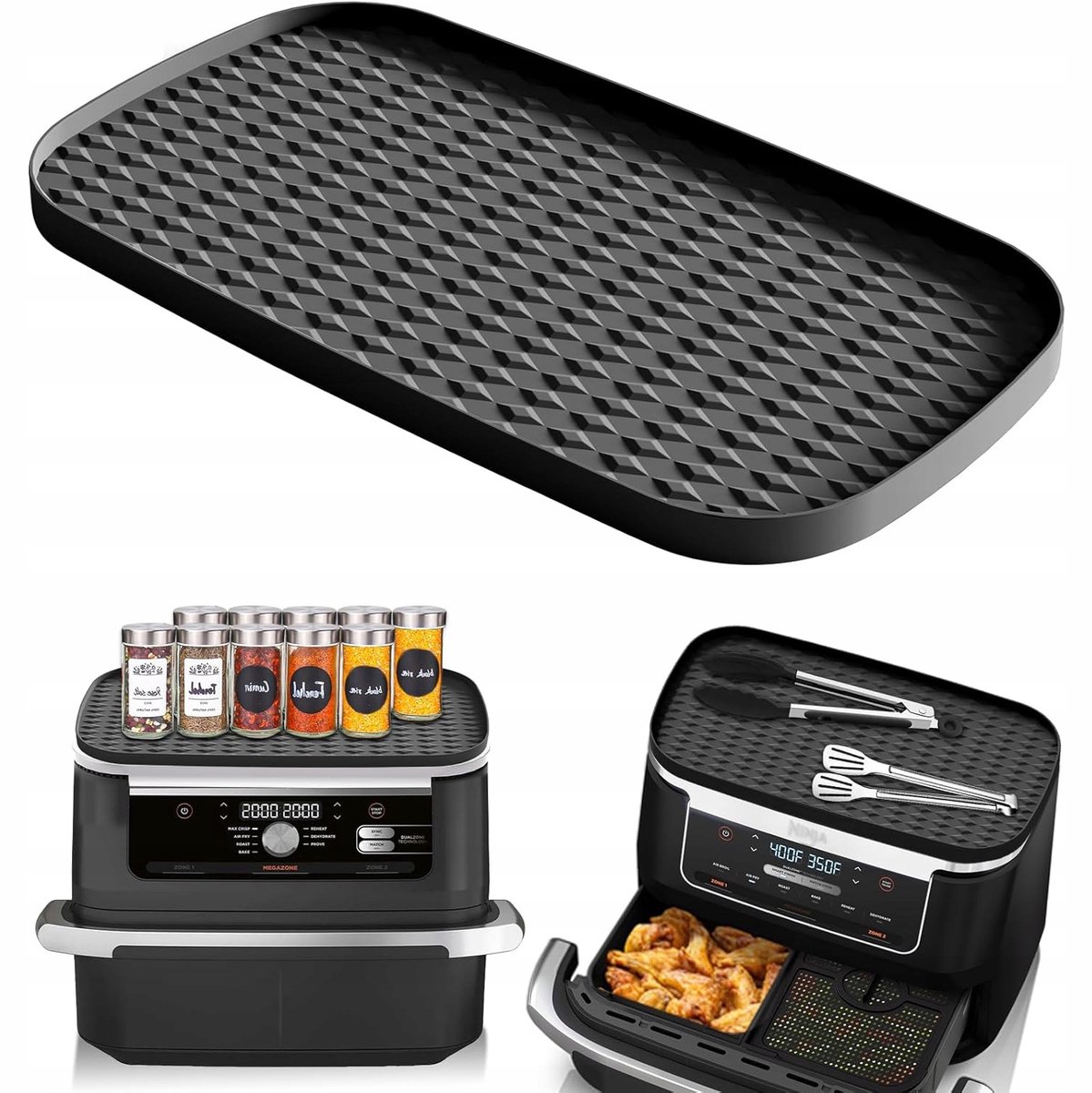 Merkloze Siliconen Mat voor Airfryer - Hittebestendig & Gemakkelijk Schoon te Maken