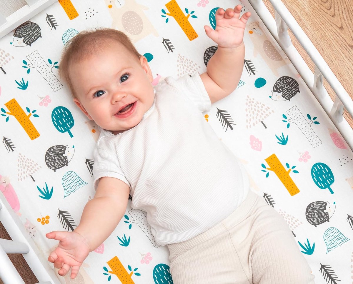 Fitted Sheet 50x89 cm - 100% Katoen - Forest Animals - Geschikt voor BabyBay Maxi - SnelShoppen