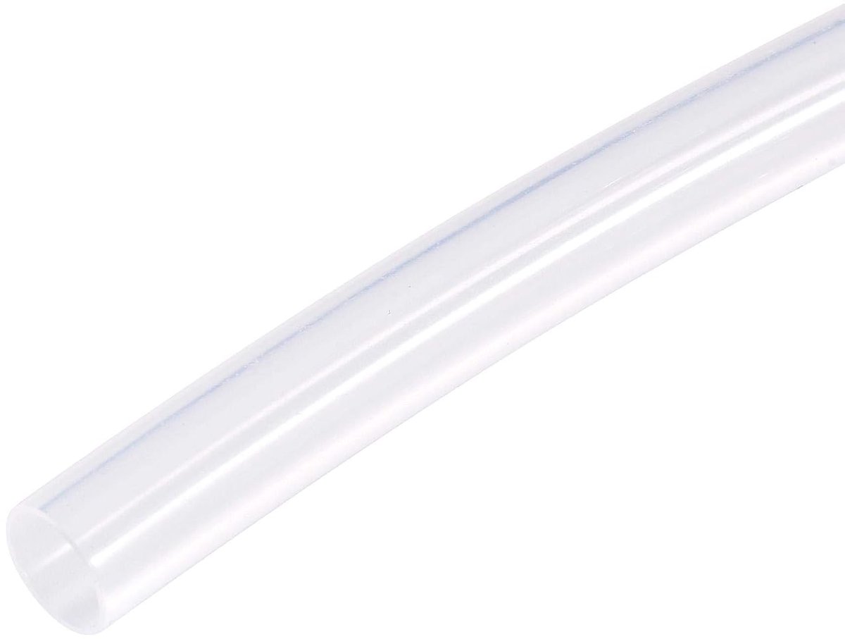 Sourcing map PTFE-buis voor hoge temperaturen, buisisolatie, multifunctioneel, 6 mm ID x 7 mm OD x 4,92 voeten, transparant