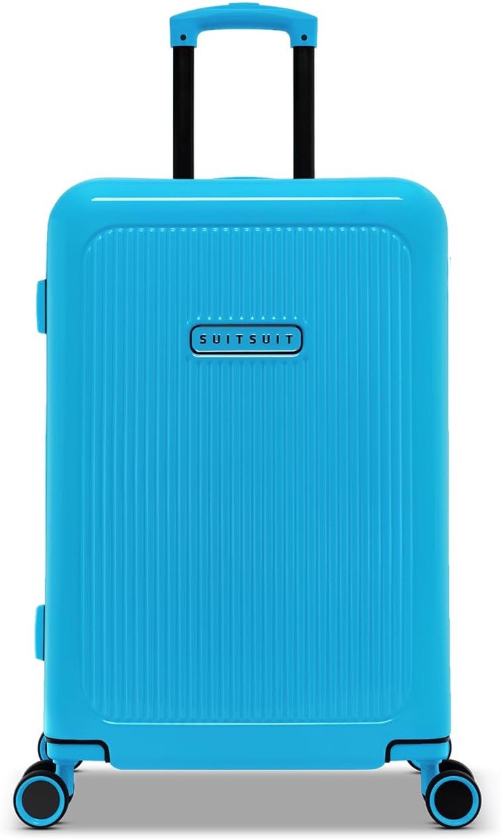 Reiskoffer 66 cm - blauw lagune - lichtgewicht en robuust - ideaal voor 1-2 weken - SnelShoppen