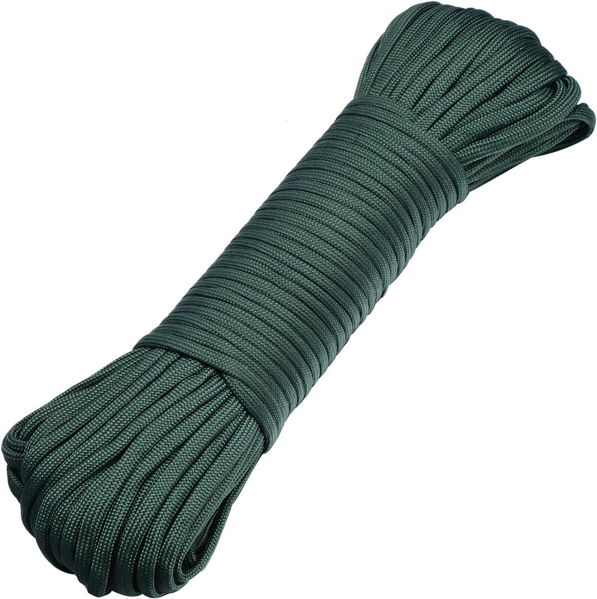 30 meter lang textieltape nylon koord paracordtouw survivaltape voor knutselen en voor outdoor campingactiviteiten 4 mm - 7 draden bosgroen