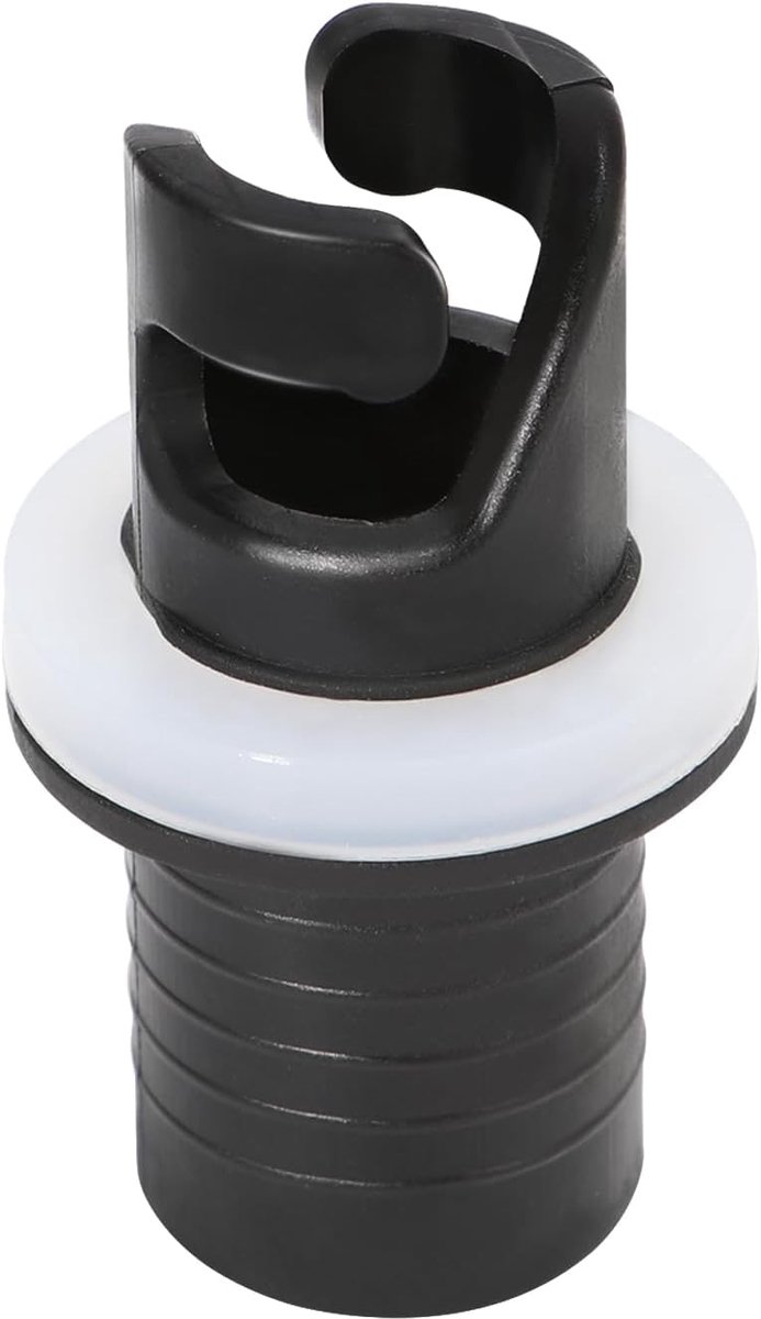 ventieladapter, zwarte adapter voor rubberboot ventiel, kajak pomp ventiel adapter lekvrij, sup pompadapter herbruikbaar