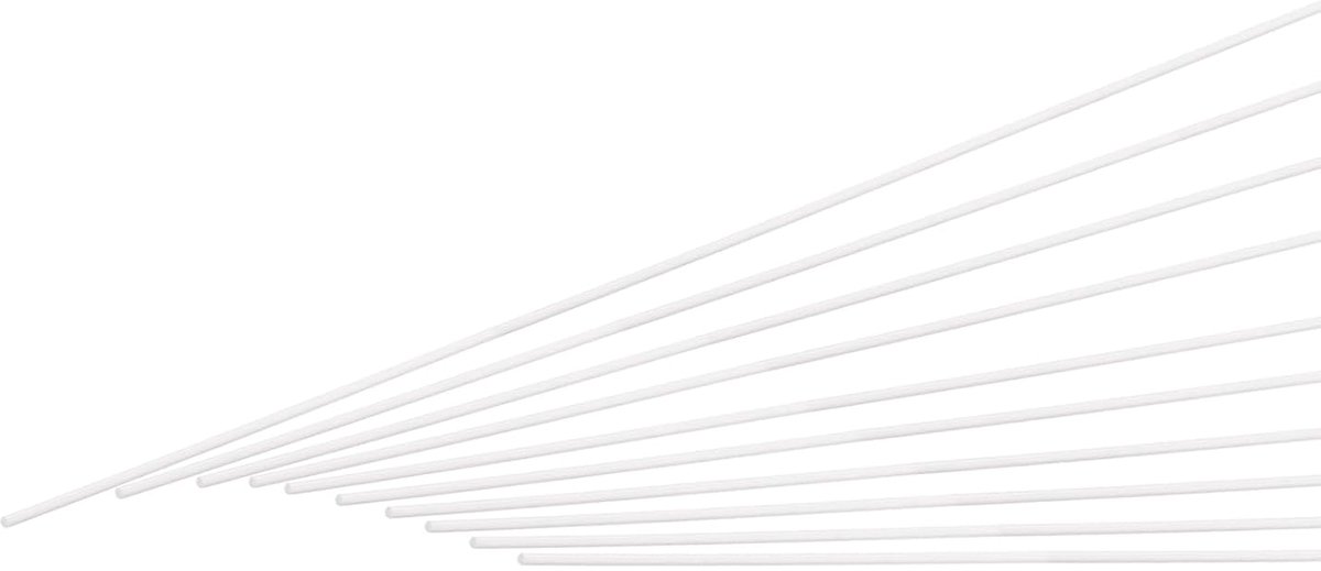 10 stuks ABS-kunststof, rond, stevig, wit, 0,5 mm x 250 mm, voor doe-het-zelf modelbouw, architectuurmodellen, tafelzand, doe-het-zelf