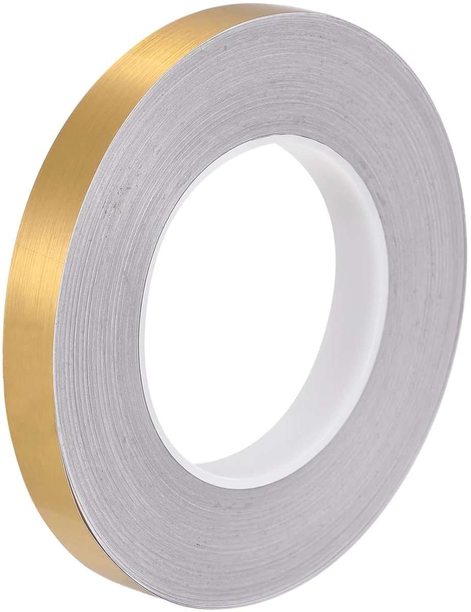 Zalati Tegelsticker 50 meter spleet afdichtingstape strip voor muur vloer plafond meubels rand doe-het-zelf woondecoratie sticker, goudkleur - 5 mm