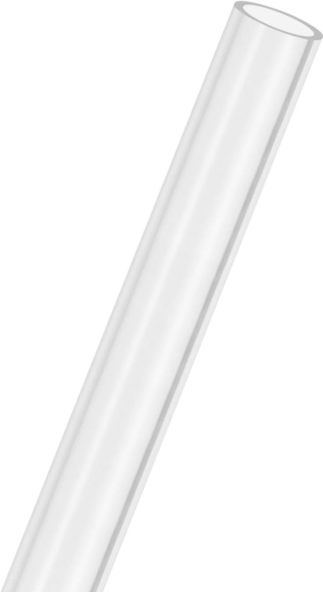 1-Pack Clear Stijve Acryl Pijp, 16mm [0.63"] ID x 20mm [0.81"] OD Plastic Ronde Buis voor Waterkoelingssysteem/Lampen/Fonteinen/Aquaria/Display Stand, Acryl Tubing [305mm/12IN]