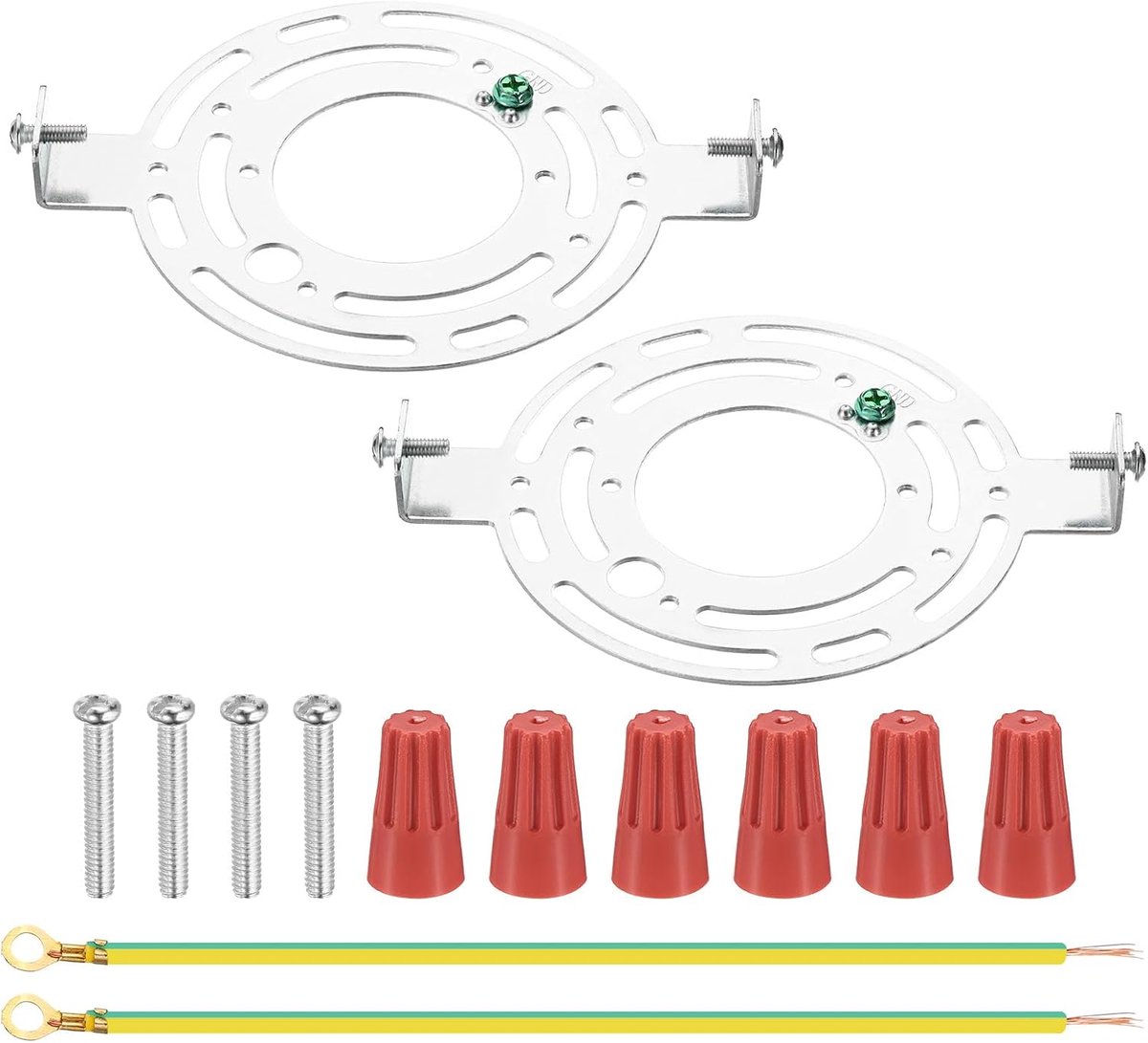 Universele montageset voor lamp 135 mm (5,31 inch), 2 sets ronde plafondplaat met heldere dwarsstang met schroef voor wandlamp, hanglamp