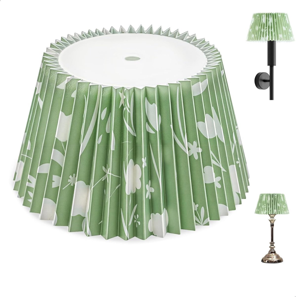 Lampenkap van glas, boho-lampenkap, groen, boho-stijl voor slaapkamer, woonkamer, hal, moderne lamp voor binnen, decoratieve hanglamp, 1 stuk, groen