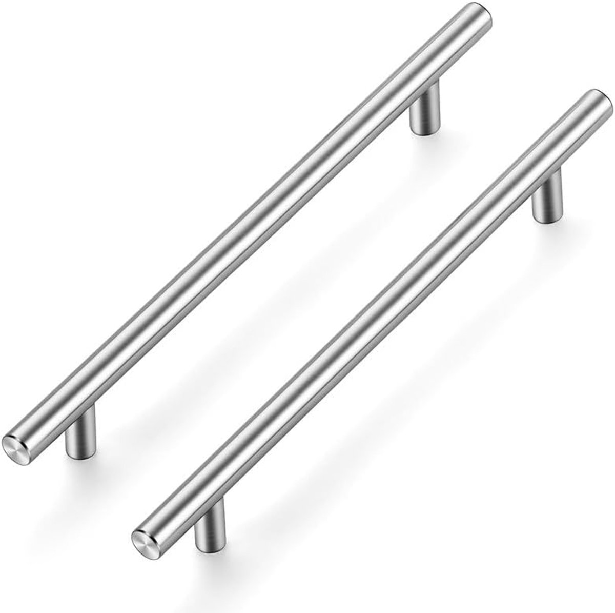 Meubelgrepen, voor keukenkasten, gatcentrum, kastgrepen, roestvrij staal, voor meubels, deurgrepen, 25 stuks, zilverkleurig, 192 mm