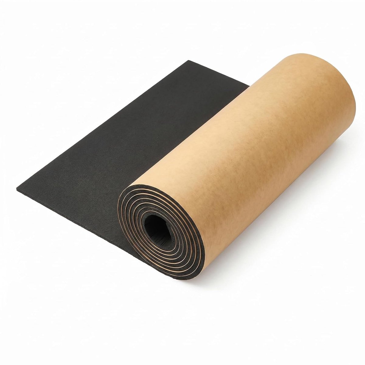 zelfklevende schuimrubberen rol, zelfklevend, anti-trilling, geluidsisolatie, antislip, rol van neopreenschuim, waterdicht (320 mm × 1,5 mm × 2 m, zwart)
