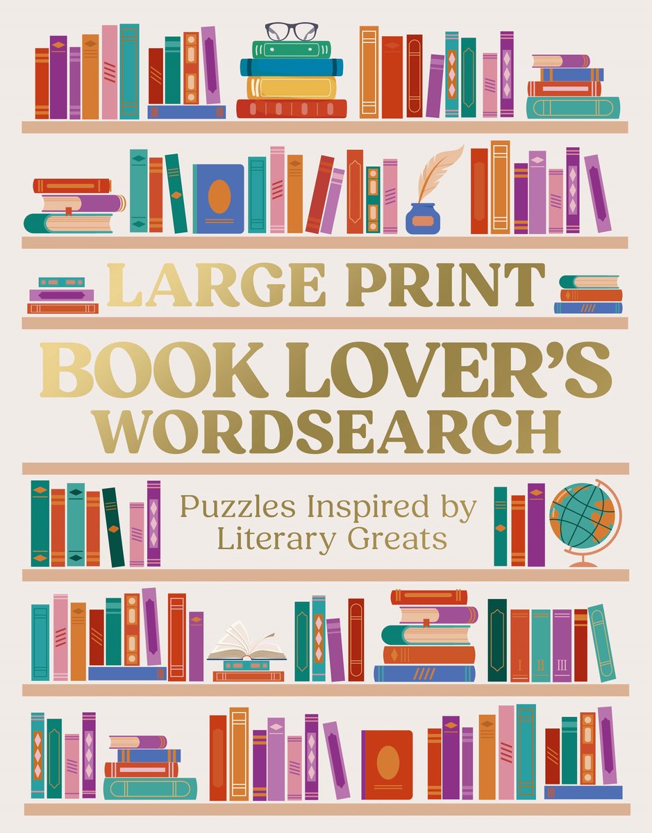 Arcturus Classic Puzzles- Large Print Book Lover's Wordsearch