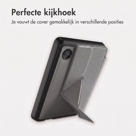 imoshion Ereader Cover / Hoesje Geschikt voor Kobo Clara BW / Kobo Clara Colour - imoshion Origami Bookcase e-reader - Grijs van iMoshion — afbeelding 4
