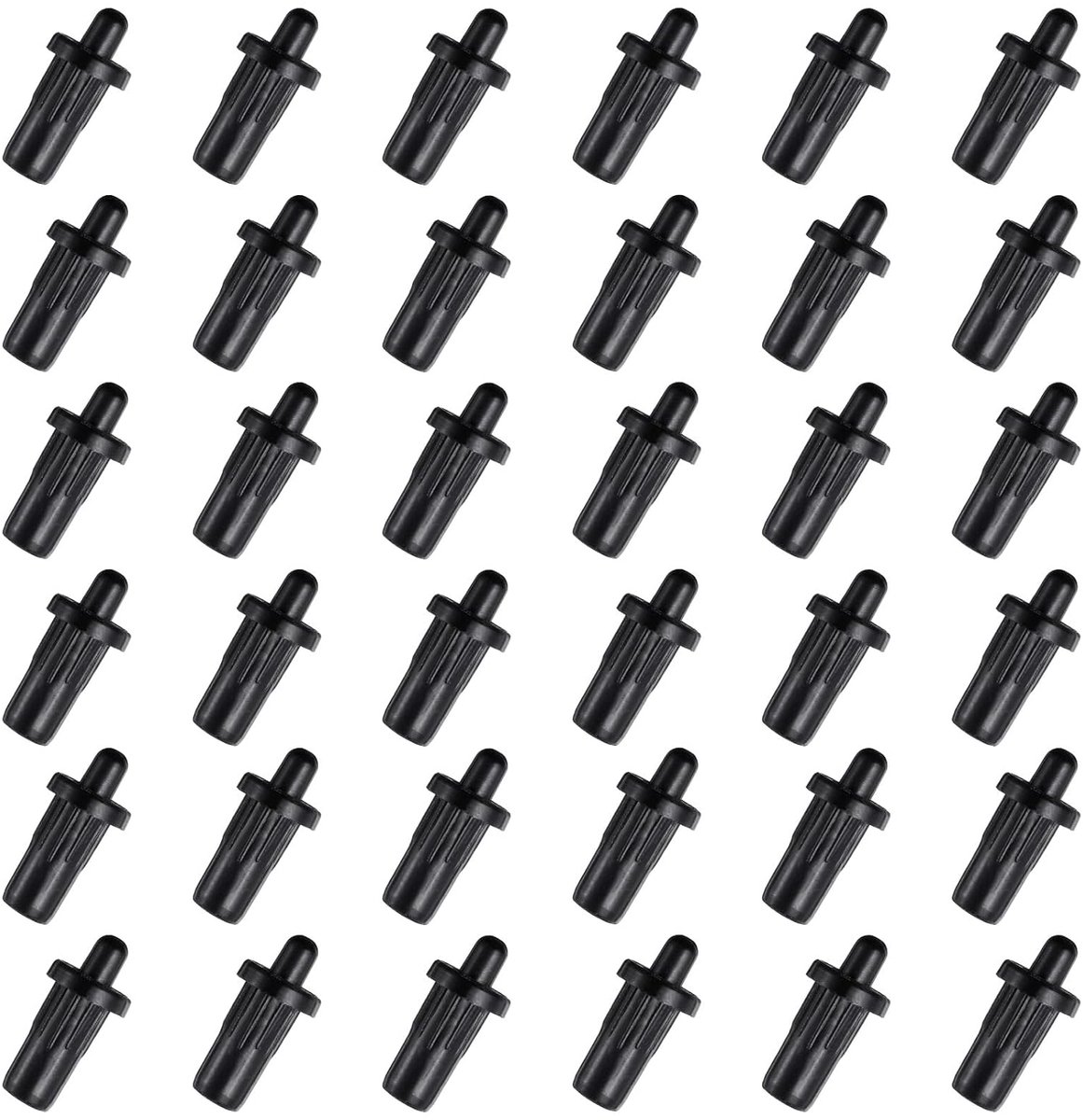 7,5 mm kastdeur reparatiepennen 36 stuks kunststof dempers vervanging pennen veer as beladen meubelpennen deur paneel connector voor jaloezie, keuken kast zwart