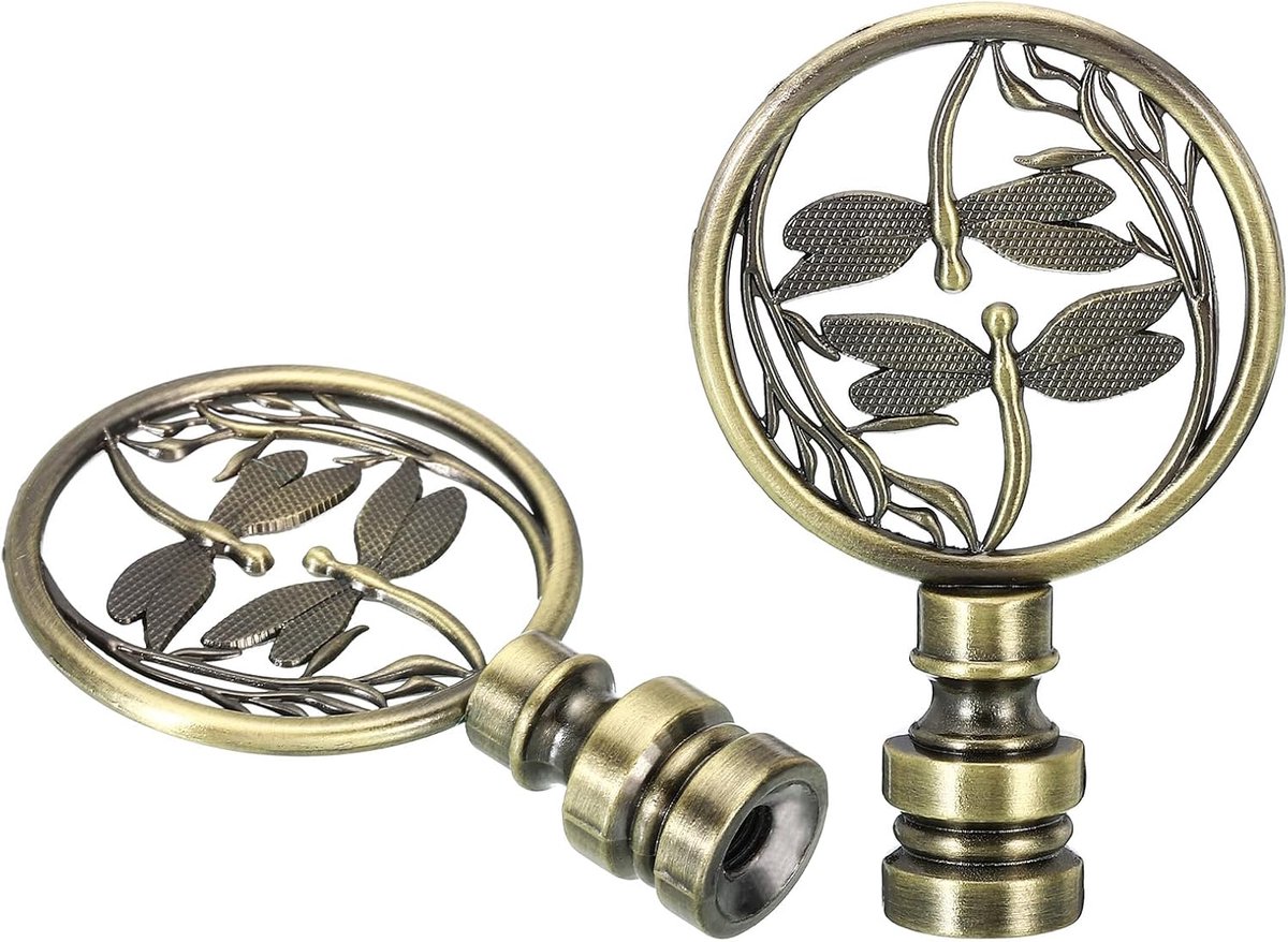 1/4-27 lamphouder voor harplamp, 2 stuks, moeren, massief, metaal, schroefdeksel, knop, lamp voor tafel en vloer, brons