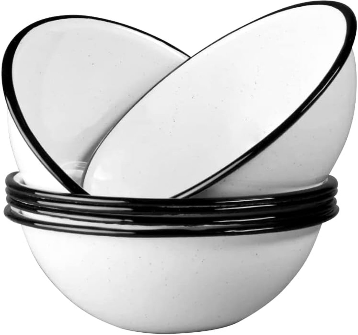 schaal, staal, geëmailleerd, diameter 18 cm, wit
