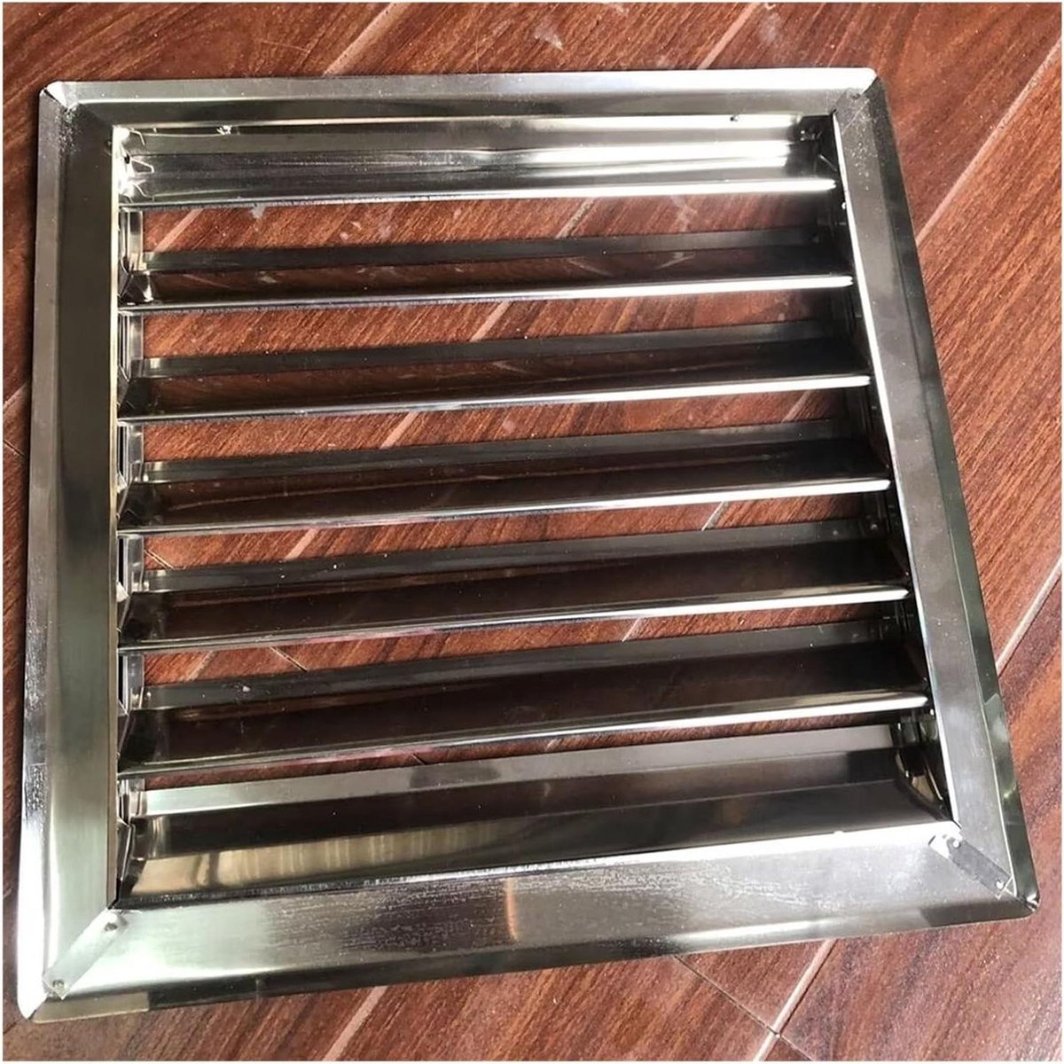 Ventilatierooster Deur - Toegangsdeur Lamellen - Luchtstroom Verbeteren - 304 Roestvrij Staal - 71x51cm - Zilverkleurig