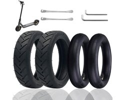 Set van 4 e-scooterbanden 8,5 inch met 1 band, 1 binnenband en 1 reservebinnenband, compatibel met Xiaomi M365/M365Pro2, zwarte reservewielen voor step