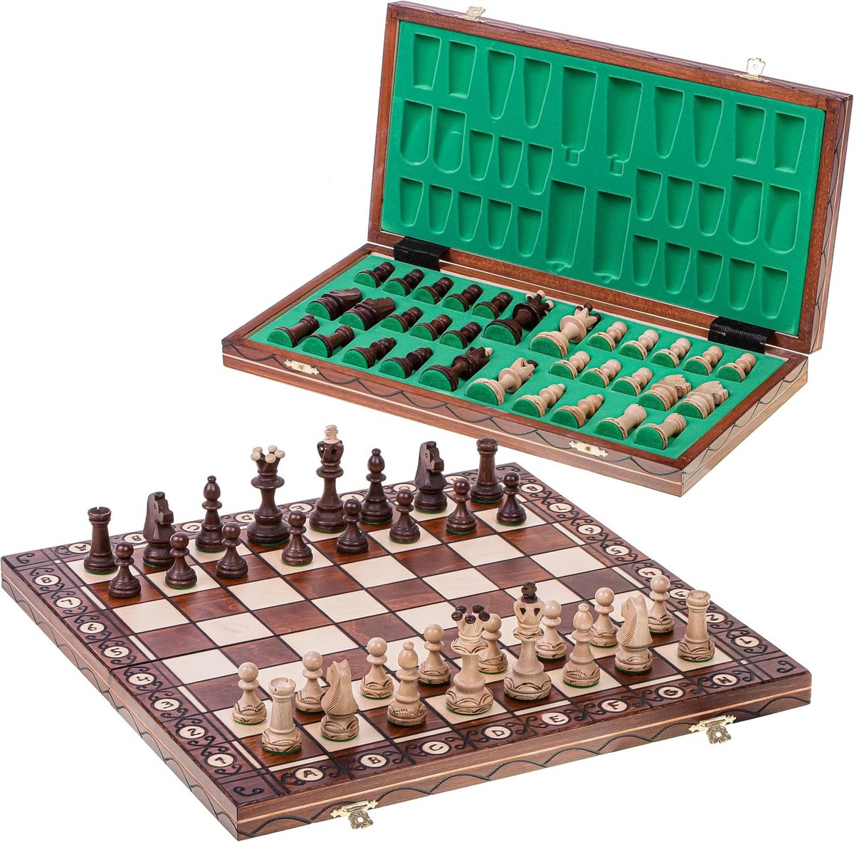 - Schaak CONSUL LUX - 48 x 48 cm - Schaakfiguren en Schaakbord van hout