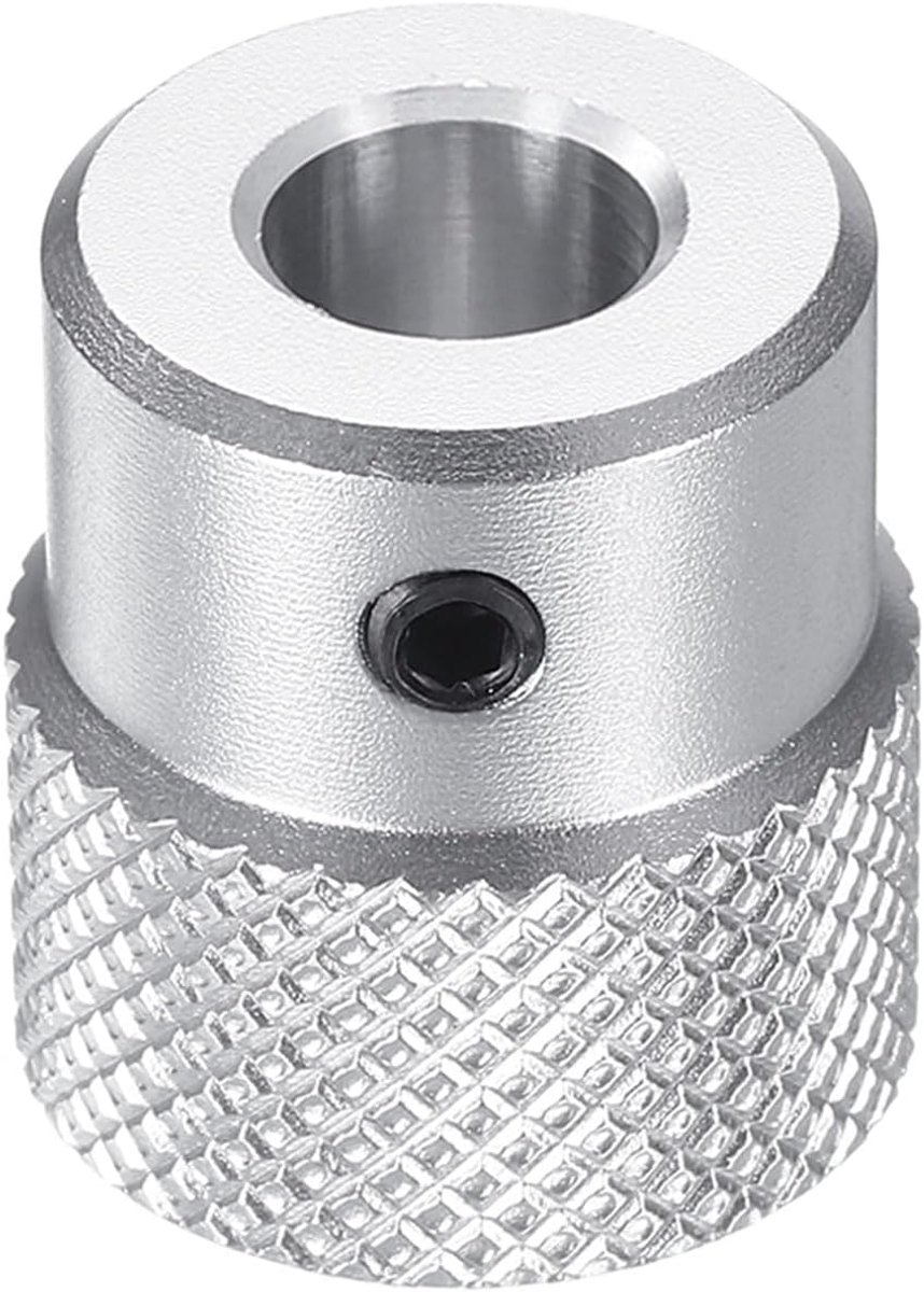 Aluminiumlegering handwiel 20 mm OD 9 mm boring aluminium freesmachine handvat machieedschap handwiel met moersleutel en 2 stuks schroeven, zilverkleurig
