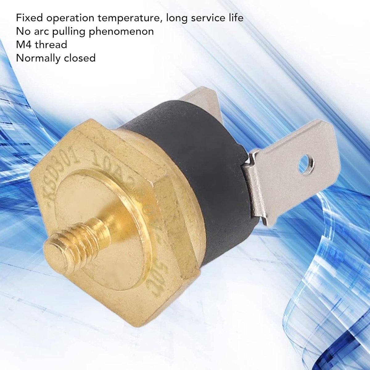 betrouwbaar 250 V KSD301 koperen thermostaat M4 opener, schroefdraad gevoelig voor airconditioning voor ruitenwissers