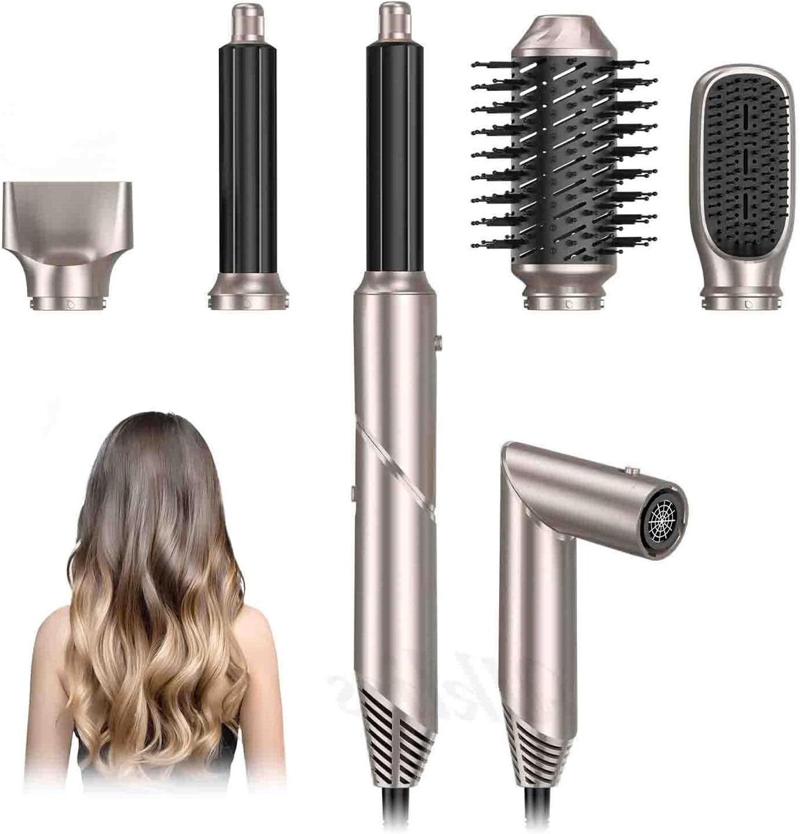 Air Styler 5-in-1 - Haarstyler Föhnborstel - Haar Stijlen - Coanda Technologie - 26 x 6 x 20 cm - Goud