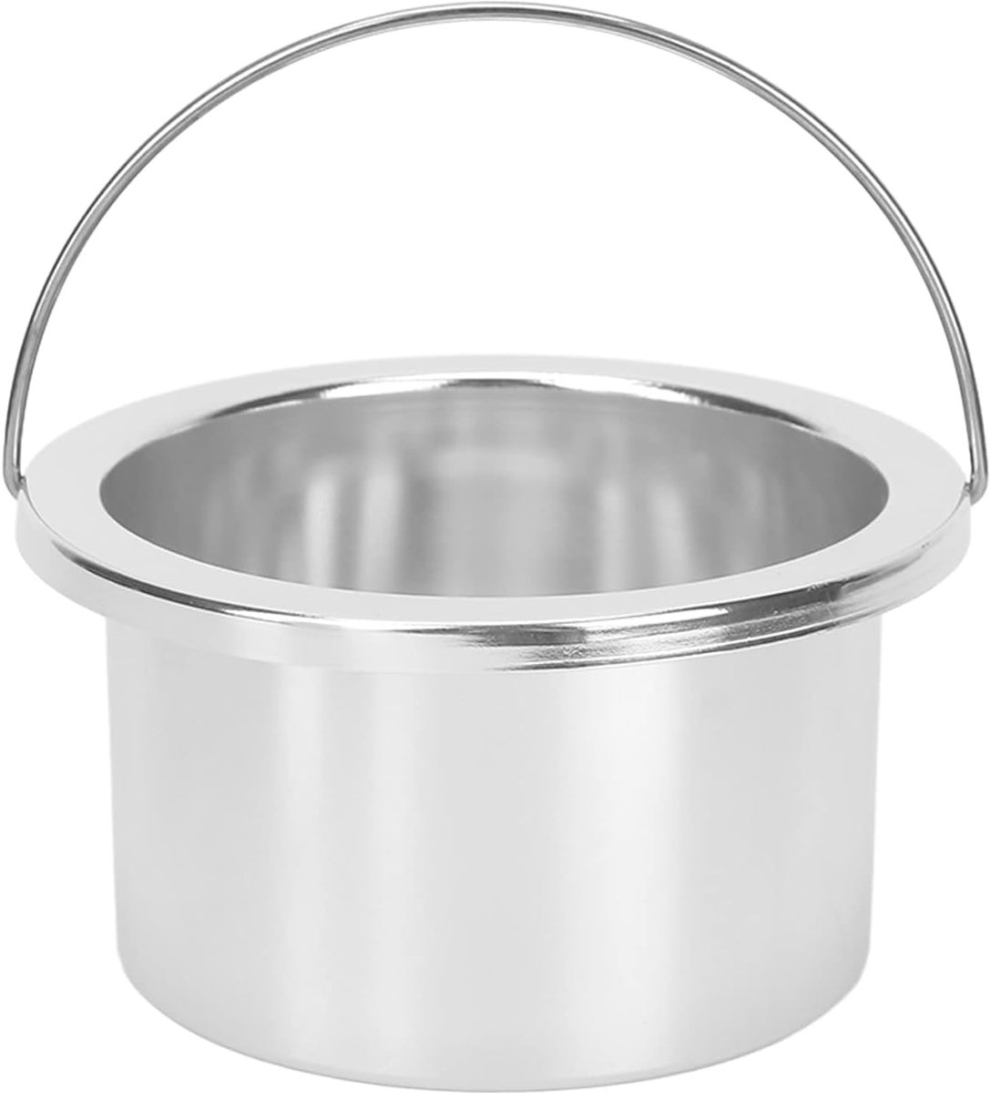 Pot - Wax Warmer Vervanging Tin Binnenpot - Draagbare Wax Ontharingmachine Pot - Ontharing Waxing Bowl Accessoire voor Haarverwijderaar Machine Zilver (100mm)