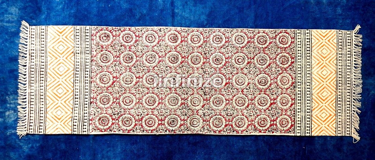 Area Rug 2x6 Ft - Handgemaakt Katoen - Met Kwasten - Ideaal als Woondecoratie - SnelShoppen