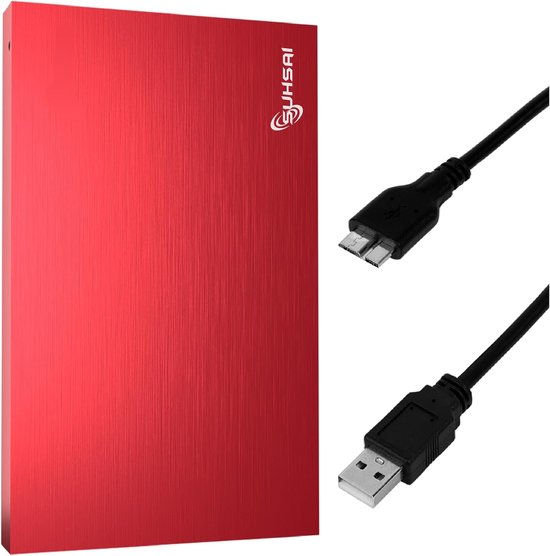 Externe Harde Schijf - Draagbare Opslag HDD - Bestanden Opslaan - Zakformaat Aluminium - 25 inch - Zilver — afbeelding 2