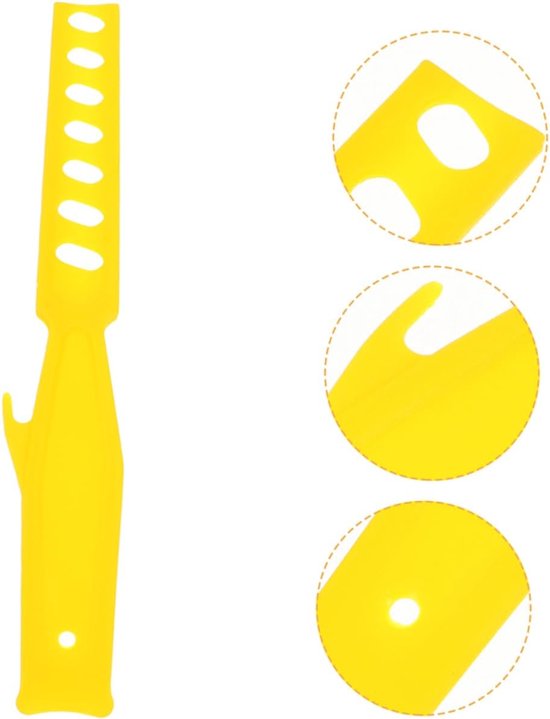 Roerstaaf Verf - Mengstok Verfspullen - Verf Mengen - Herbruikbaar Plastic - 20.5 cm - Geel — afbeelding 5
