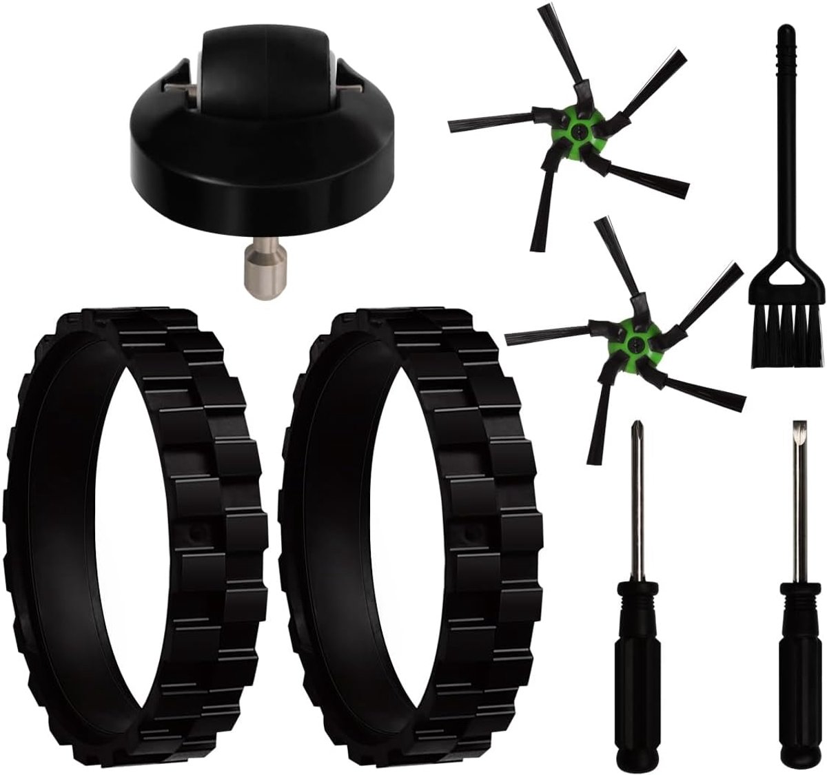 Reservebanden voor iRobot Roomba s9+, s9 Plus (9550), reserveonderdelen voor voorwiel uit de S-serie met zijborstel