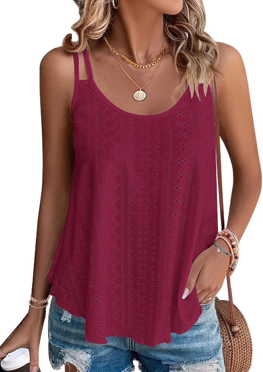 Dames Zomertanktops Dames Mouwloze Vesten Tanks Top Loost Fit Casual Shirts Vest Blouses Cami Camisole