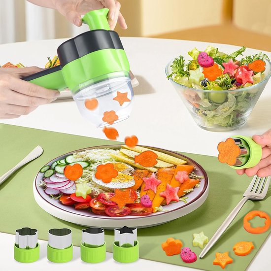 Mini-blender, bloemenkeukenmachine voor groente, draagbare keuken, keukenmachine en blender met USB-oplaadfunctie voor fruit, peper, chili, groente, ui, vlees — afbeelding 5