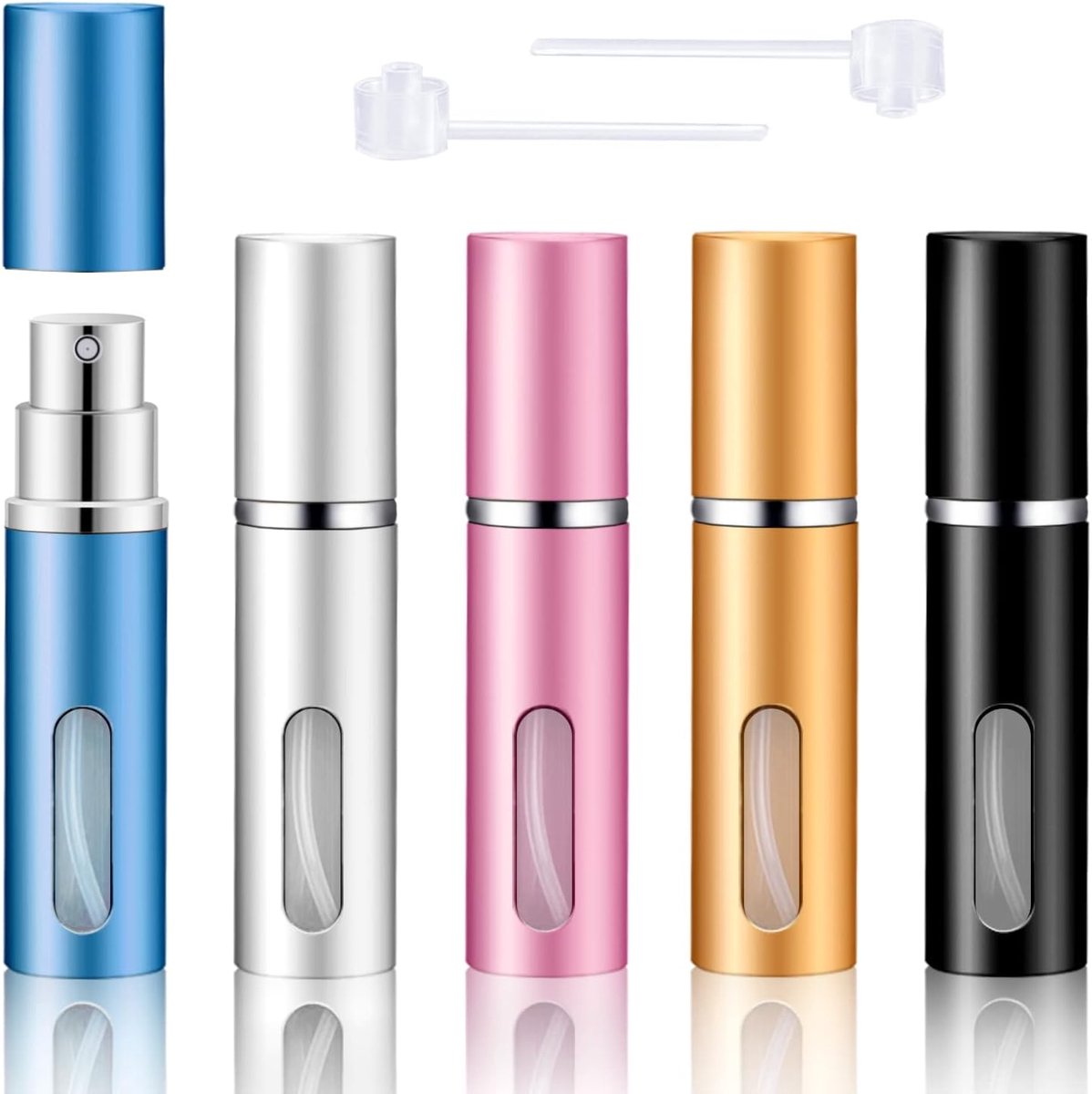 Parfum verstuiver 5 ml - aluminium flessen - wasbaar - ideaal voor onderweg - SnelShoppen