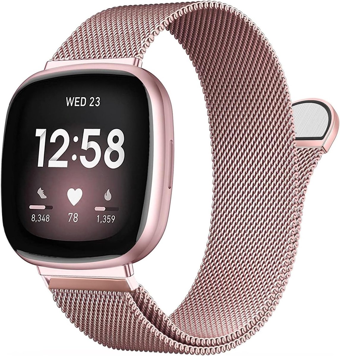 metalen band compatibel met Fitbit Versa 3/Fitbit Versa 4, roestvrij staal vervangende band voor Fitbit Sense 2/Fitbit Sense Smartwatch