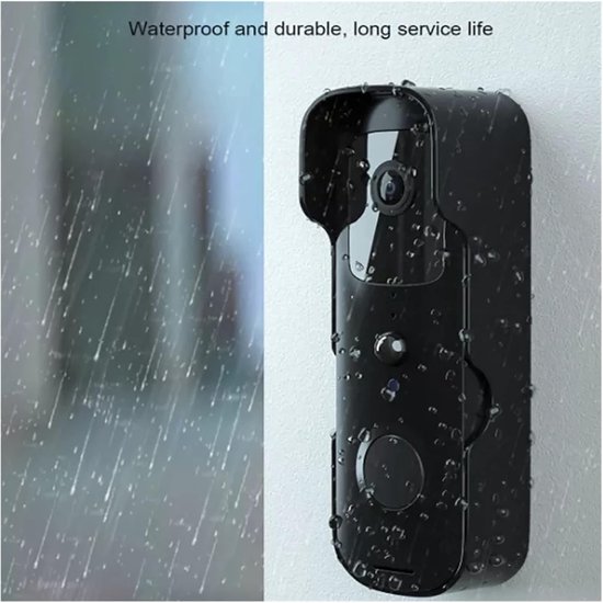 Slimme Deurbelcamera - Video Intercom - Huisbeveiliging Thuis - Waterdicht Design - 50m Bereik - Wit — afbeelding 4