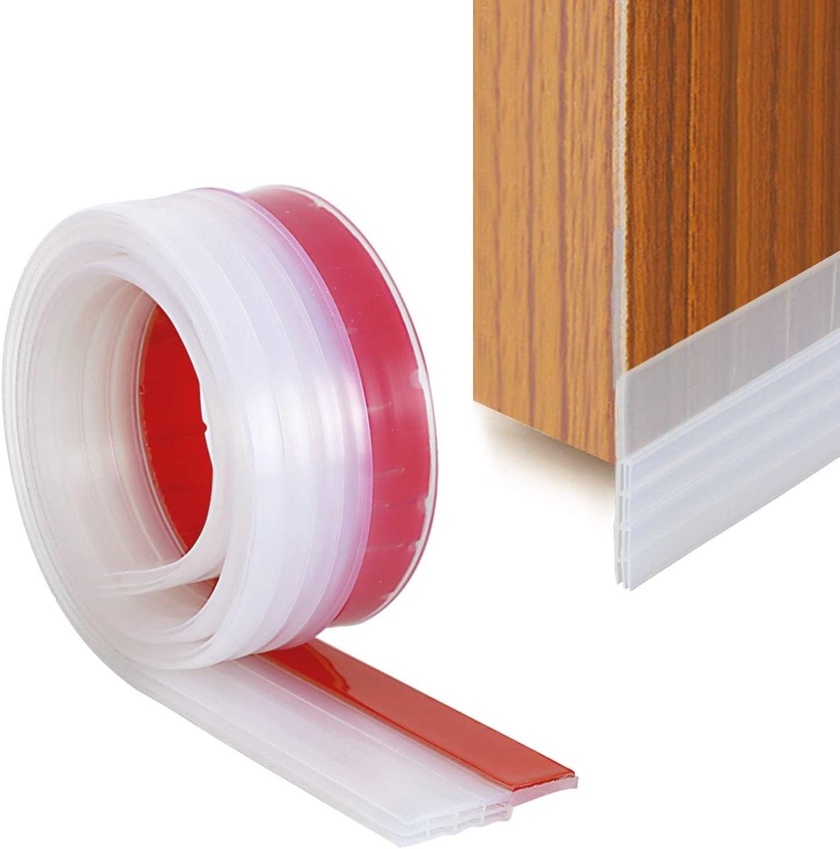 Siliconen Weer Strippen 39 "Deurafdichtingsstrip voor Onder Deur Seal Gap Interieur & Exterieur Deuren Weerstrippen Geluiddicht (Transparant)
