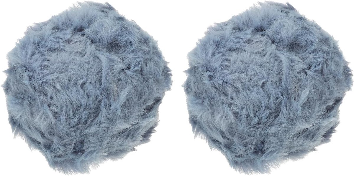 35 m kunstbontgaren, 2 strengen 1 cm OD 50 g zacht donzig garen gehaakt pluizig grof polyester pluche bont voor haken en handbreien sjaals, hoed deken, tapijt, kool