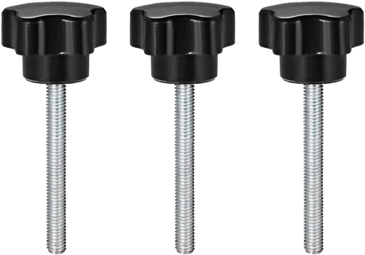 sourcing map 3 stuks Sterren vleugelschroef buitendraad staal zink schroef PP M6 x 40 mm DE de
