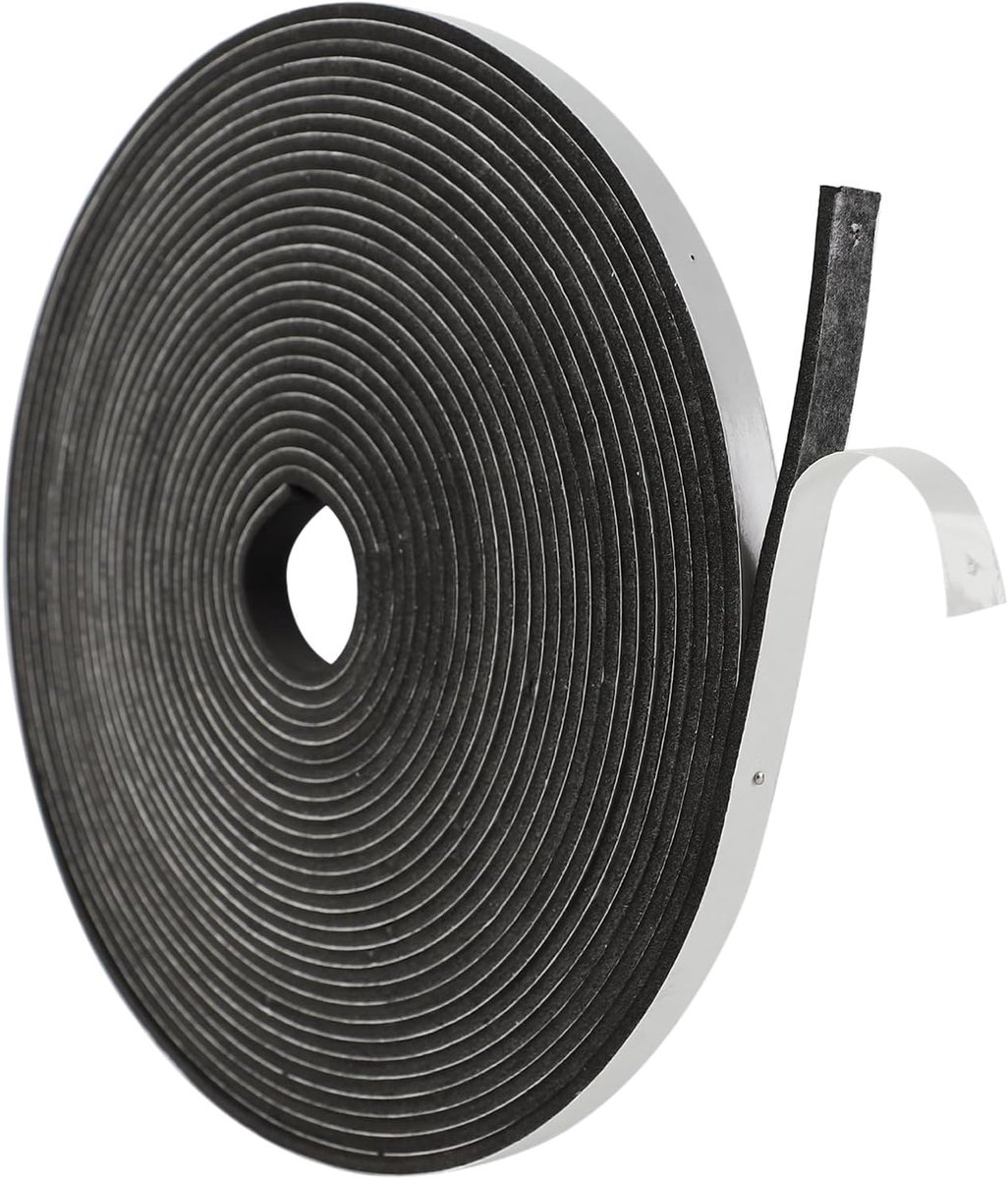 zelfklevend, deurafdichting, 10 mm (b) x 3 mm (d) x 10 m (l) raamafdichting, schuimtape voor deuren en ramen, stootbescherming, airconditioning, vlamvertragend, hoge