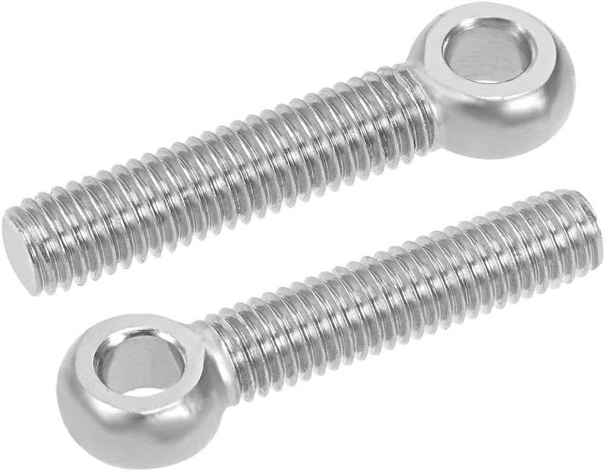 sourcing map 2 stuks M8 x 40 mm 304 roestvrij staal machine schouder hefoogschroef draad M8x40mm-5pcs
