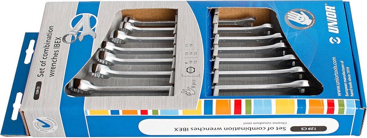 Ringratketang Ibex Set - chrome vanadium - 3-punts uitvoering - ideaal voor precisiewerk - ShopVlot