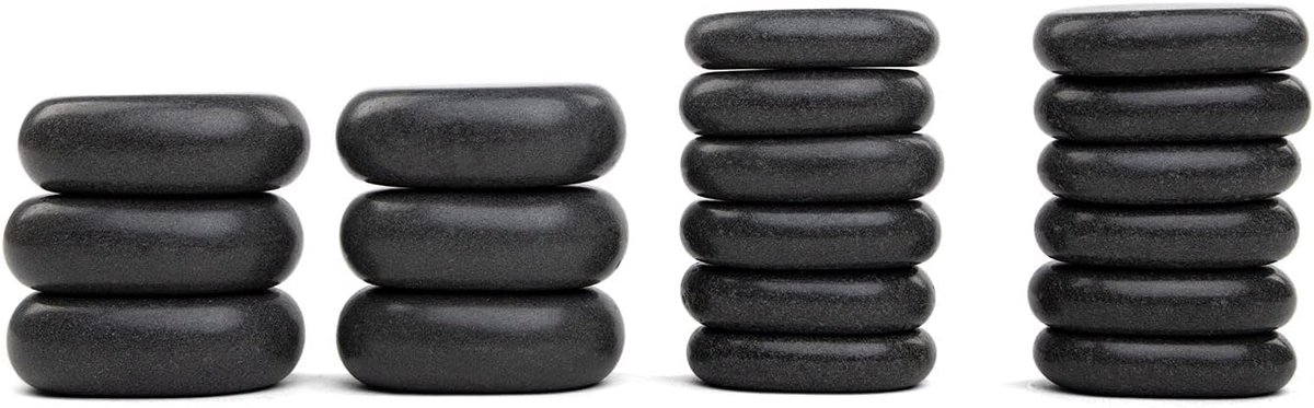 Hotstone massage set 18 basalt stenen - ideaal voor beginners - ontspannend - perfect voor massage therapie - ShopVlot