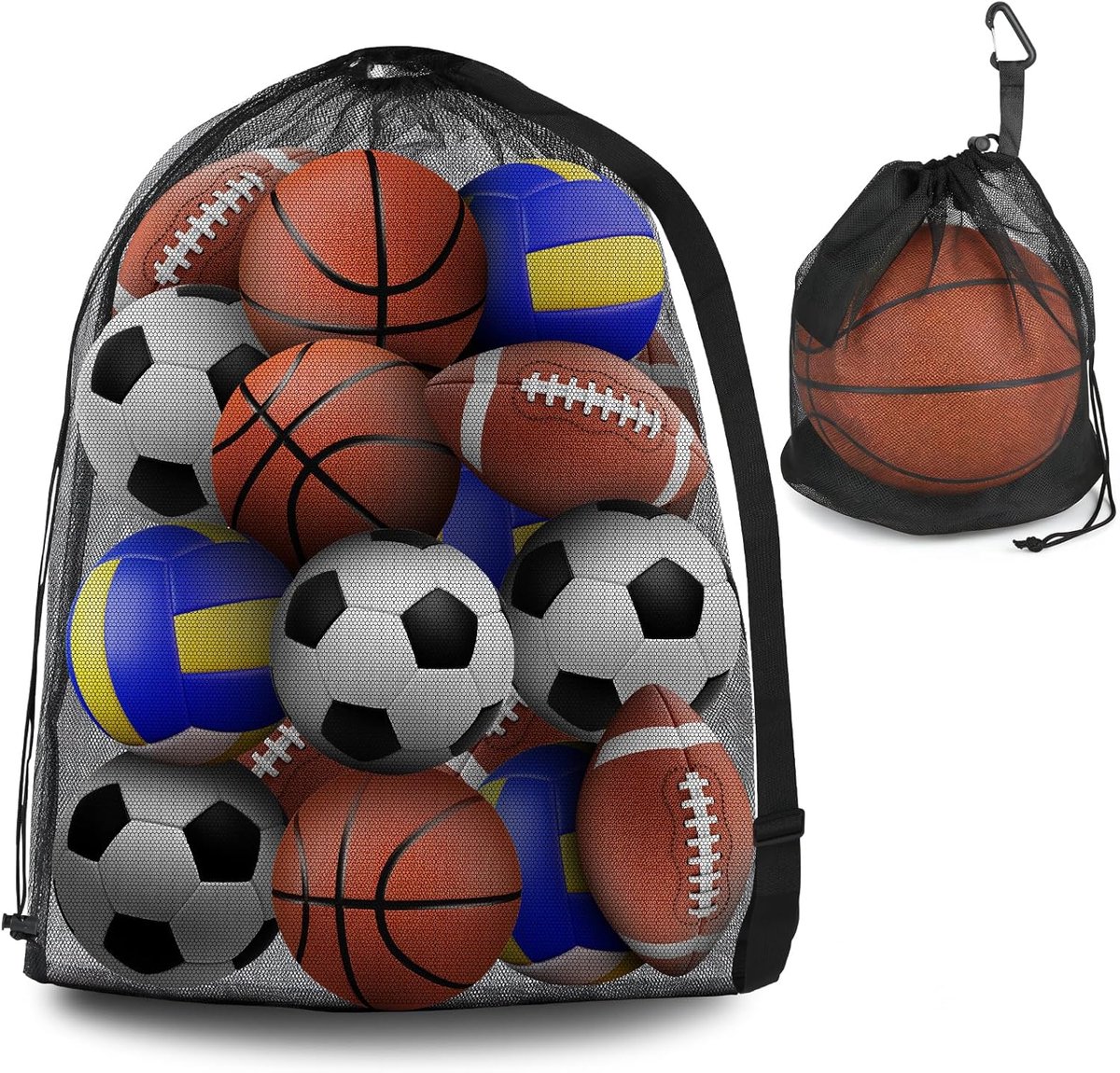 Ballennet Set Extra Groot - 2-delige Ballentas - Hoogwaardige 600D Polyester - Ideaal voor Sporten - ShopVlot